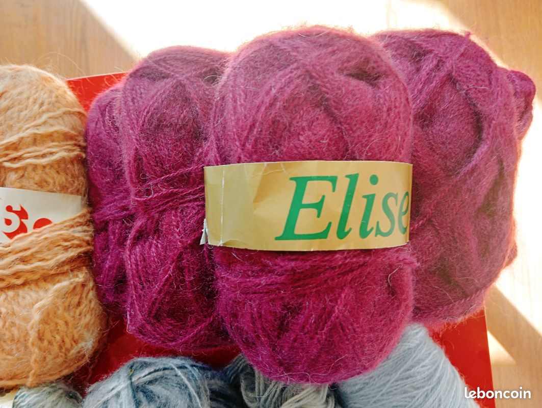 Lot pelotes laine mohair (image 7)