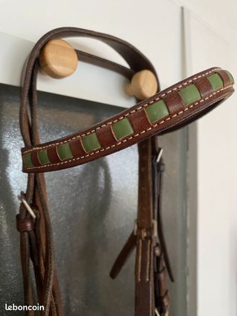 Bride Cavesson Ascot Taille Cob – Cuir Marron Avec Mors Et Rênes