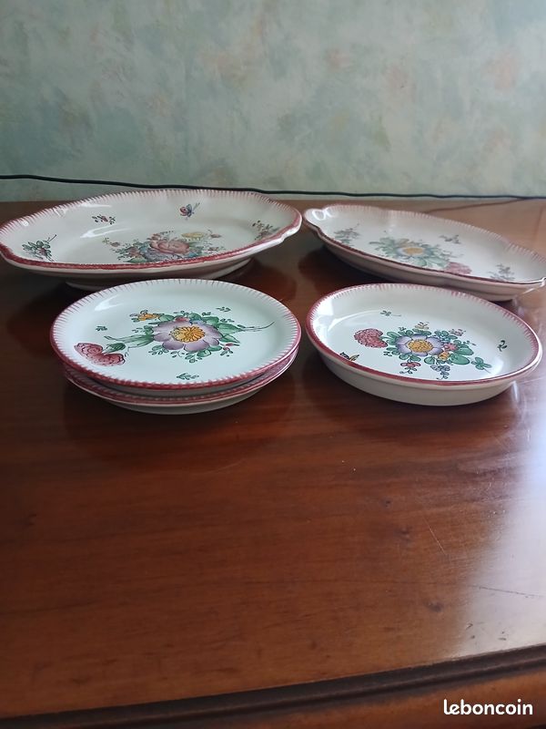 Lot de faïences Roullet renoleau d'Angoulême en porcelaine - Label Emmaüs