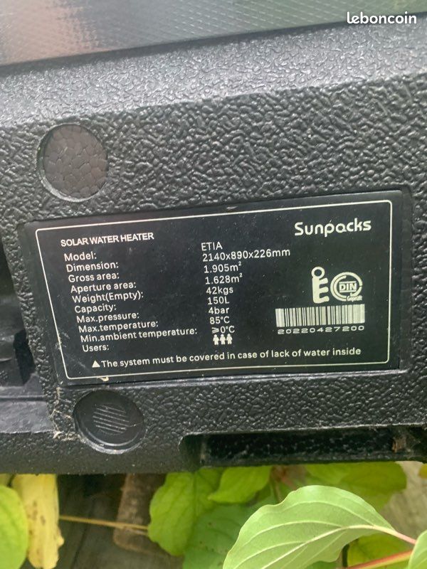 Chauffe eau solaire 150L (image 1)