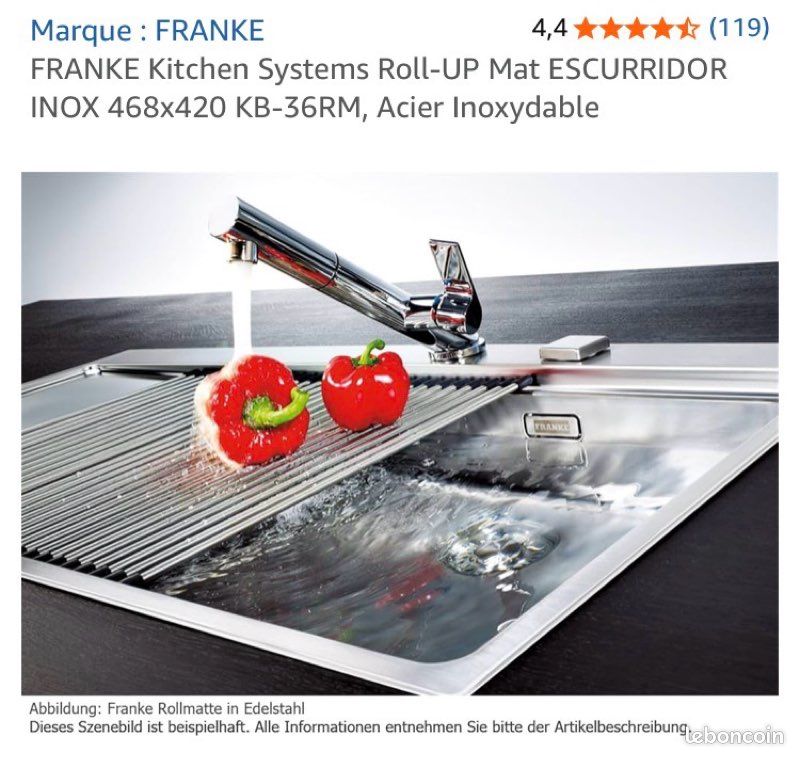 Grille Égouttoir enroulable Franke neuf 241574 (image 6)