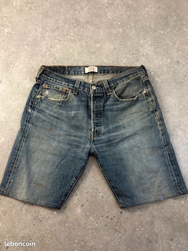 Short en Jean Levi's 501 Homme réajusté Bleu grisâtre W32 L32 100% coton (image 3)