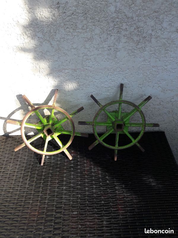 2 roues agricoles anciennes acier – pièce machine / bricolage (image 11)