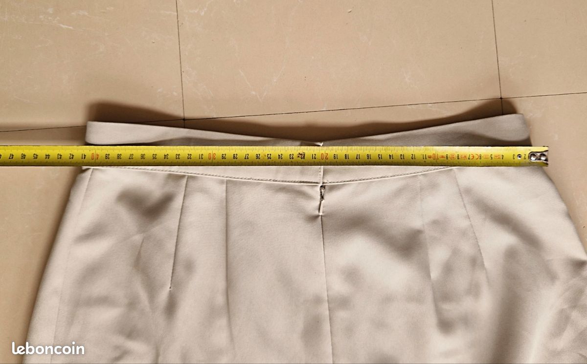 Jupe femme mi-longue beige St Michael - Taille 46/48 (image 3)