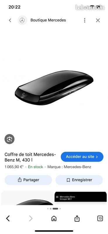 Coffre de toit Mercedes noir (image 1)