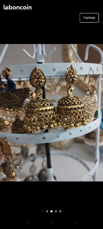 Boucles d'oreilles jhumka neuve (image 7)