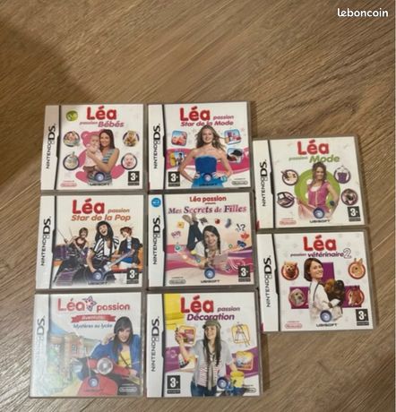 Lot De 10 Jeux DS – Léa Avec Notices, Bon état