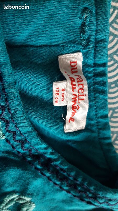 Robe à bretelle rose et verte taille 8 ans (image 4)