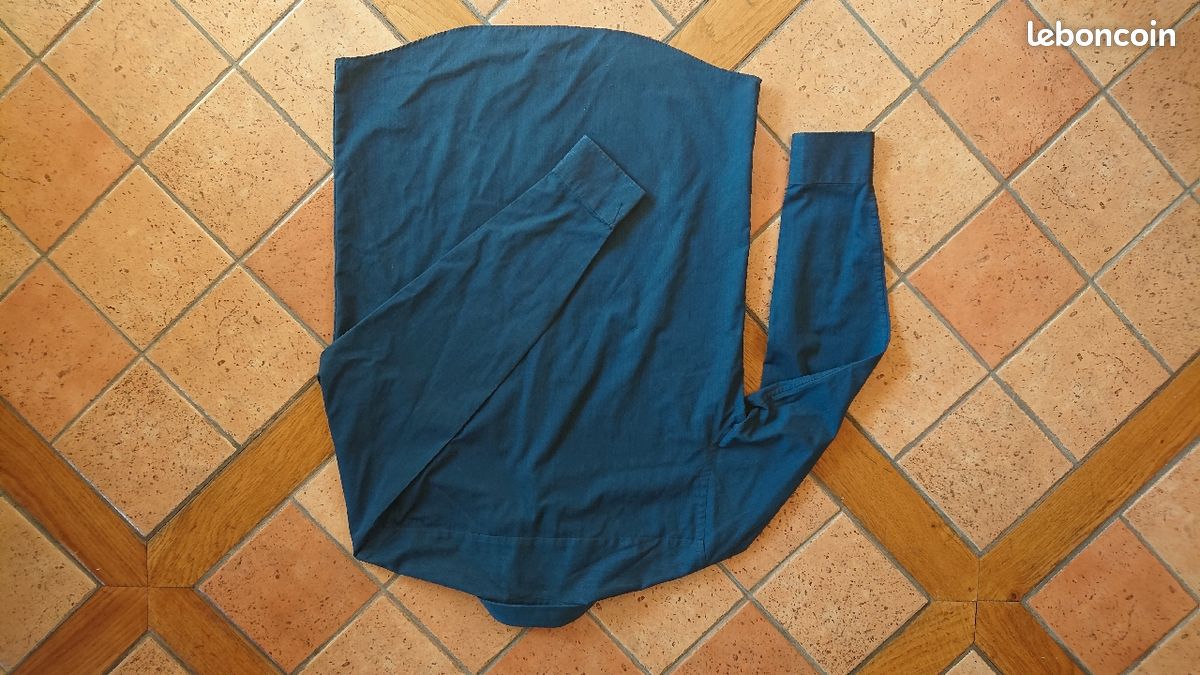 Chemise manches longues bleue (image 5)
