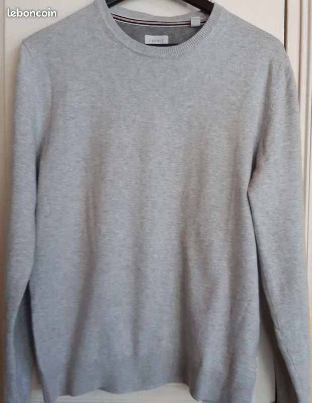 Pull Oversize Gris à Motifs ESPRIT - Taille XL - Occasion En Très Bon état