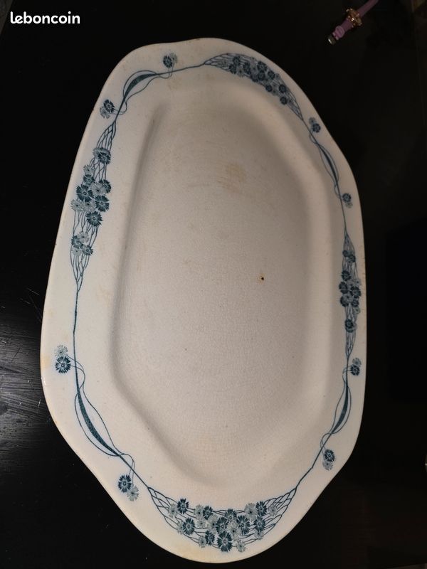 Très ancien plat de présentation fleuri Villeroy et Boch (image 2)