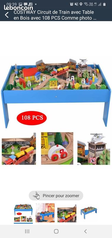 Table circuit en bois (image 2)