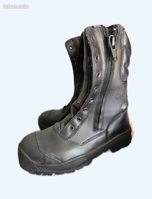Rangers Coquées Safe Wear - Bottes De Combat En Cuir Noir Pointure 44