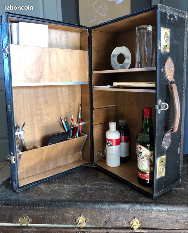 Ancienne malle/valise bar (image 1)