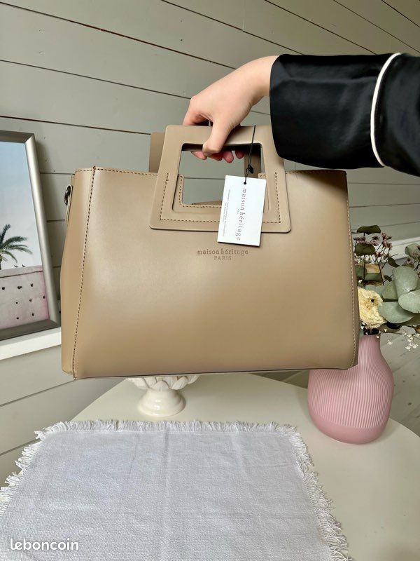 Handbag Maison Heritage Sac Bandouliere Sac à Main En Cuir Lisse