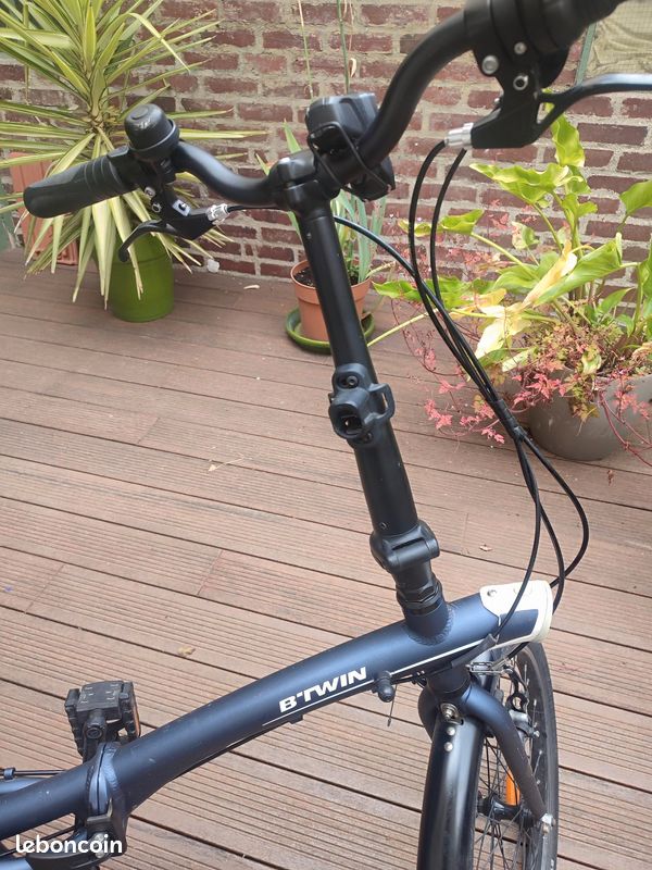 BTWIN Vélo pliant fold 500 bleu fonce (image 3)
