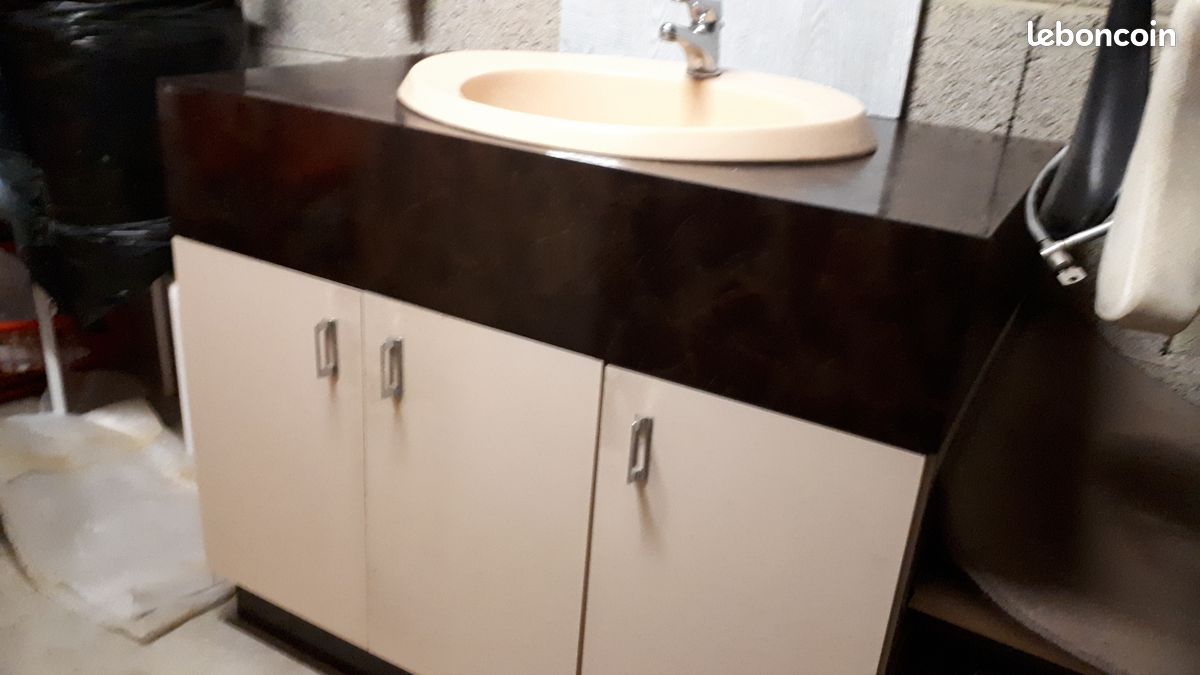 Meuble vasque , lavabo et feuille stratifiée entière (image 2)