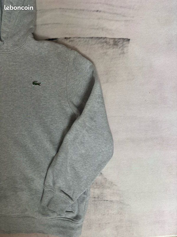 Sweat Lacoste à capuche taille S gris (image 6)