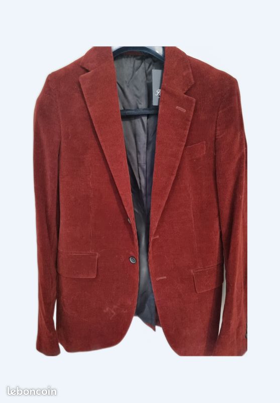 Veste Velour Veste Rouge Bordeaux Homme Veste Faconnable En