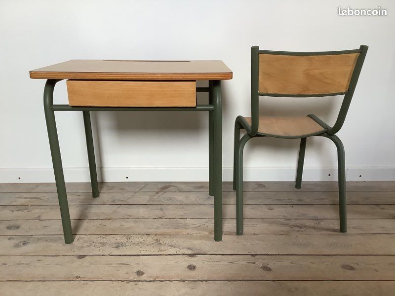 Bureau enfant année 50 avec sa chaise (image 1)