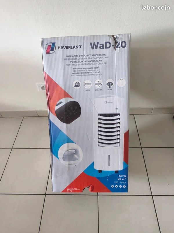 Rafraîchisseur D'air Évaporatif Mobile, 50w, 20 M2, 5.5l, Haverland WAD-20 (image 1)