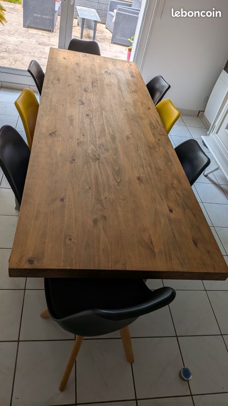 Table à manger 8 à 10 couverts en bois (image 5)