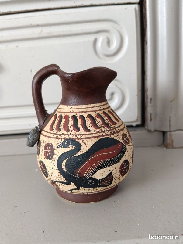Réplique artisanale d'une cruche à vin grecque antique (image 3)