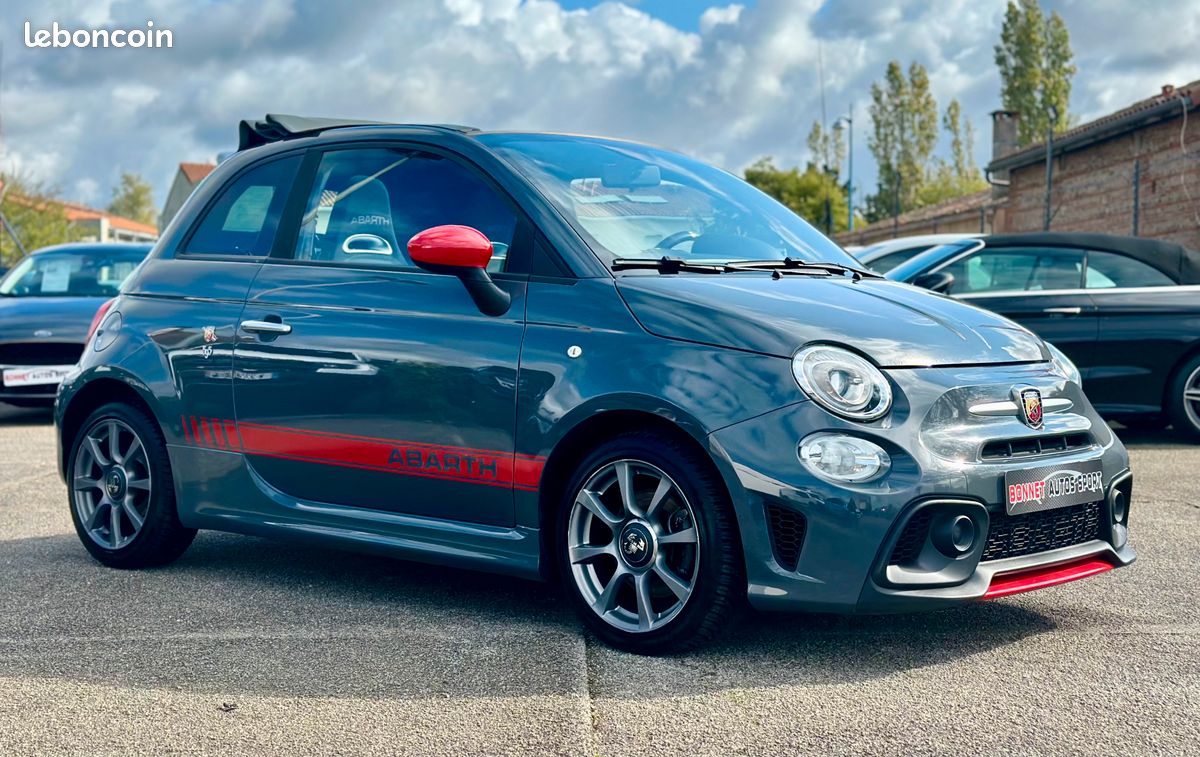 Fiat 500C ABARTH 1.4 TURBO 145CV 595 GPS CARPLAY + CLIMATISATION AUTO + RADARS DE RECUL AR (image 2)