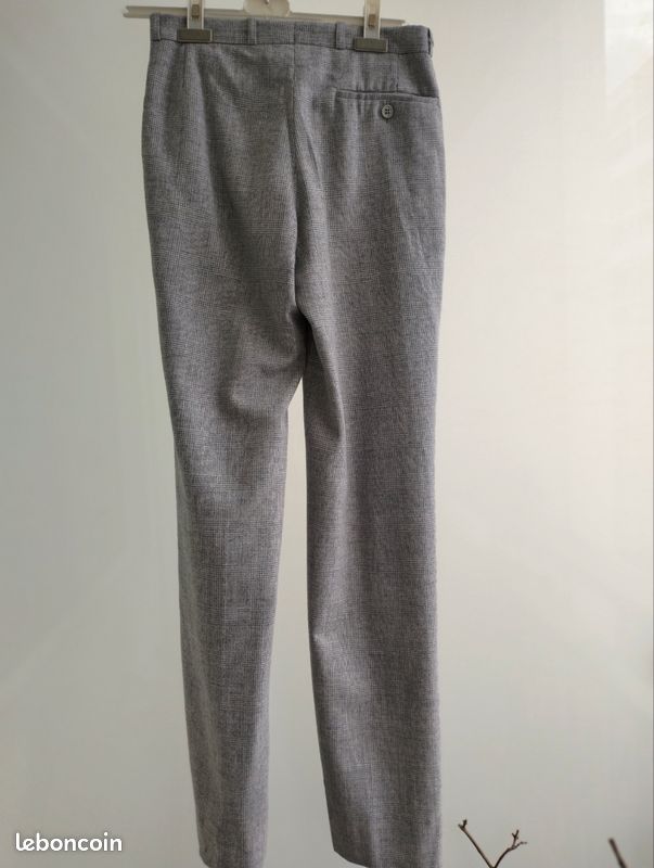 Pantalon APC En Laine Fine Gris - Taille 36, Coupe Droite, Très Bon état Authentique