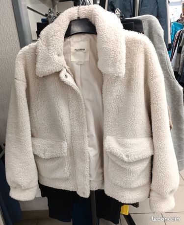 Blouson Pull En Laine Fourrure De Vison - Taille 38 Oversize, Doublé, Occasion Parfait état - Très Rare