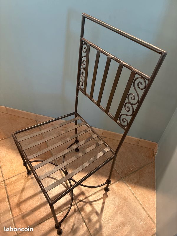 Chaise fer forgé (image 1)