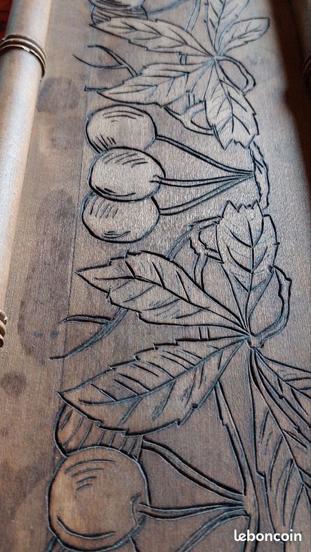 Ancien plateau bois art déco (image 2)