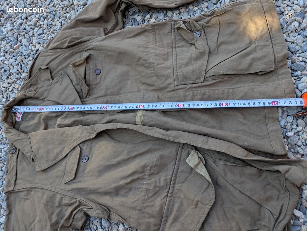 Veste De Treillis Modèle 47/52 Armée Française - Vintage 1947-1964 - Occasion En Très Bon état