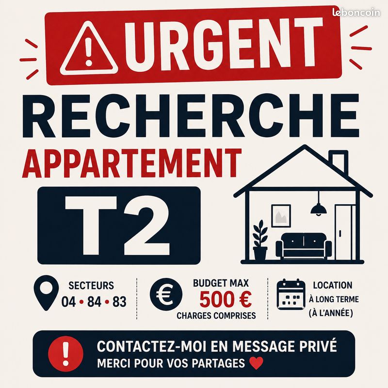Appartement 2 pièces 50 m² · à L'Isle-sur-la-Sorgue · 50 m² · 450 €