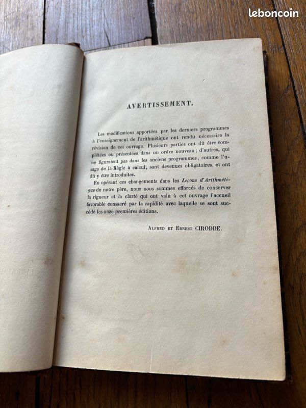 Livre ancien 1857 – Leçons d’Arithmétique – P.L. Cirodde – Édition Hachette (image 4)