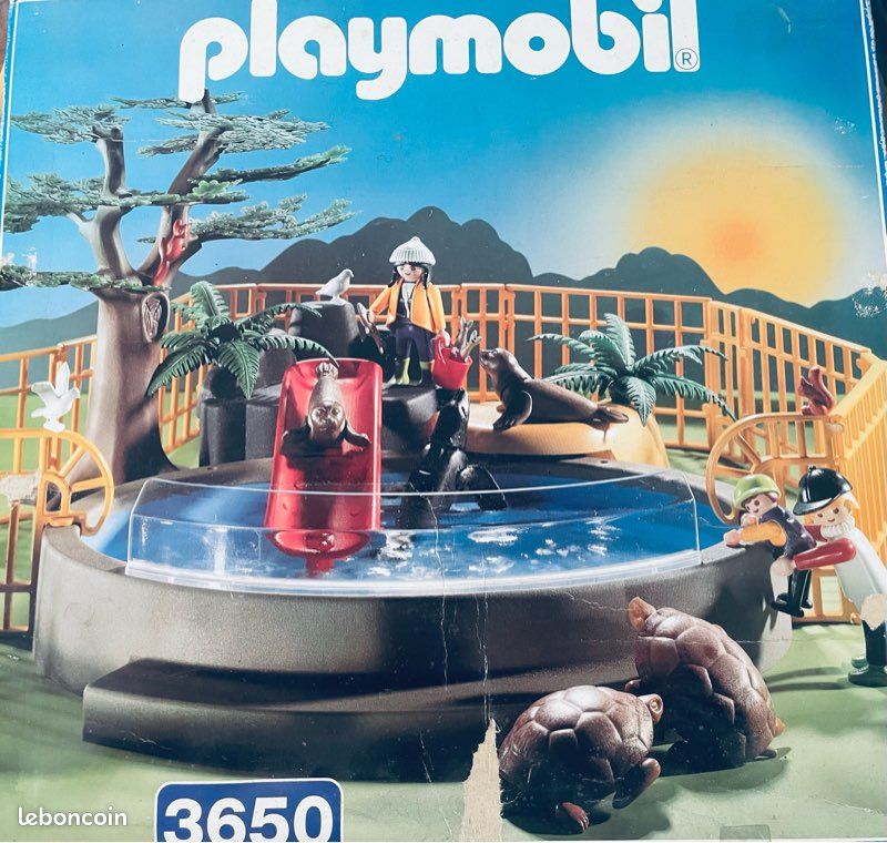 Boîte playmobil vintage 3650 de 1984 aquarium otaries phoques tortues (image 1)