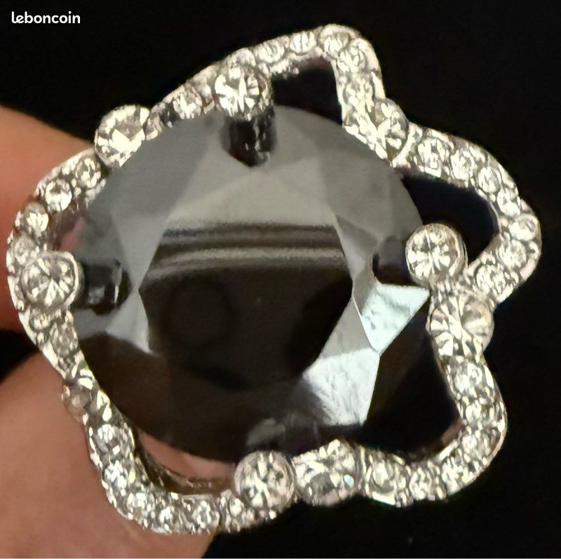 Bague Fantaisie Multicolore Taille 58 - Acier Inoxydable Et Faux Diamants