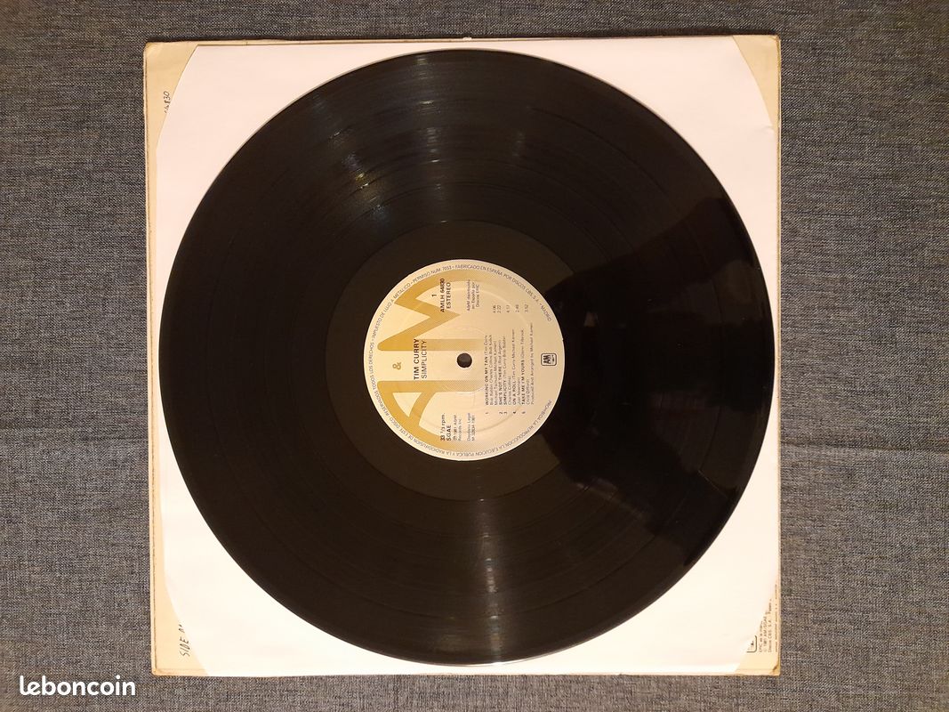 DISQUE VINYLE 33 Tours Tim Curry – Simplicity, Spain, 1981, A&M Records – AMLH 64830 (image 3)