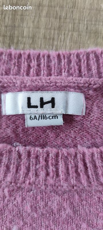 Pull Crop Fille Zara 6-7 Ans - Violet Sans Manches Col Rond - Neuf Avec étiquettes