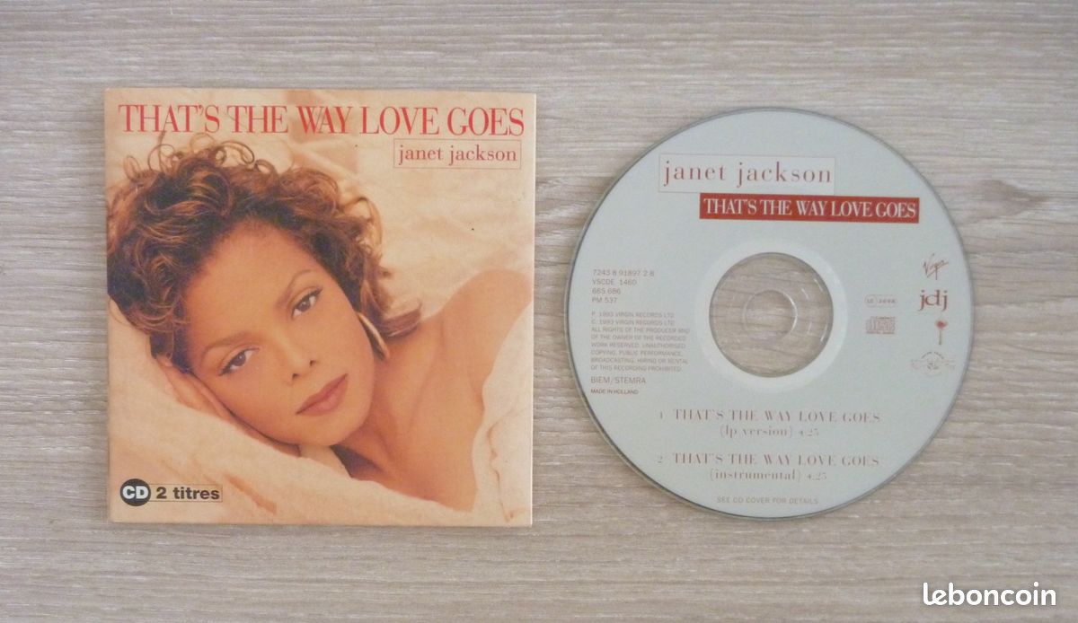 CD JANET JACKSON That's the way love goes, musique Pop Single 2 titres - TBE (image 1)