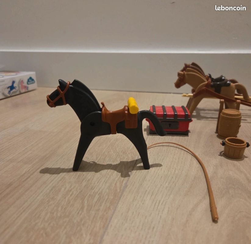 Pièces Détachées PLAYMOBIL Western N°3784/3785 : Pignon D'attelage/Charriot - Occasion