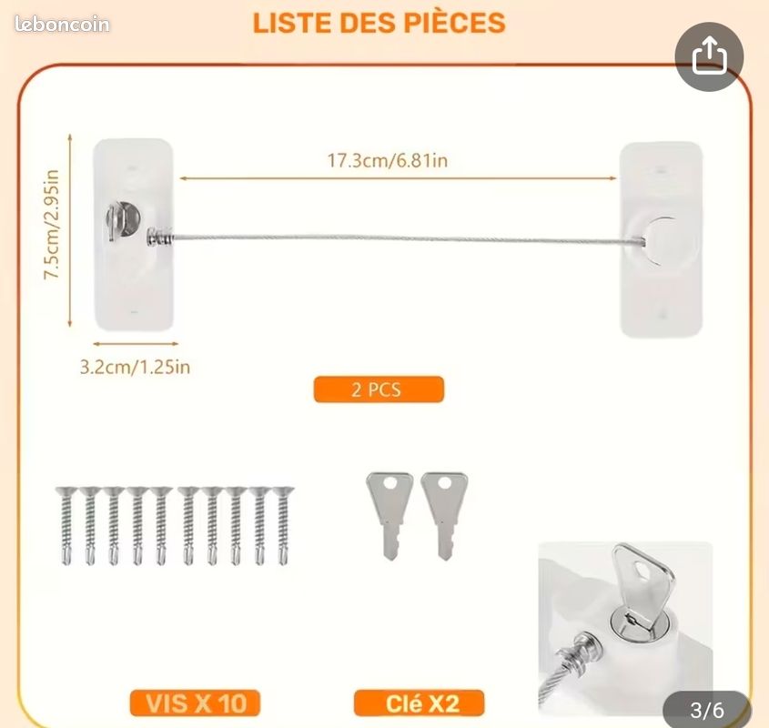 Serrures sécurité de porte ou fenêtre (image 3)