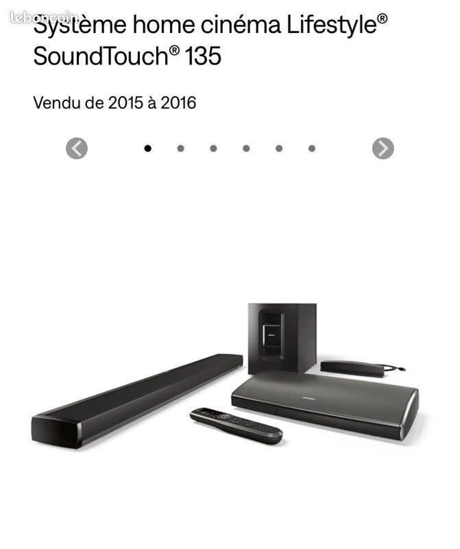 Système Home Cinéma Bose Lifestyle 135 (enceintes, Caisson, Tuner) - Occasion