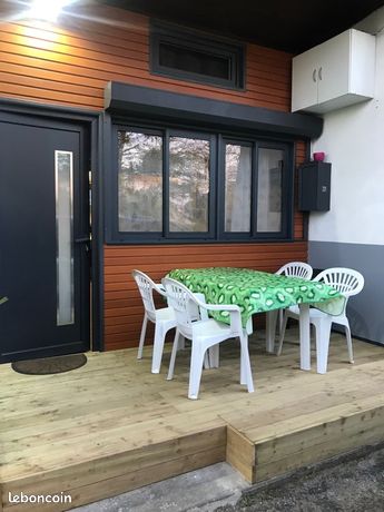Studio plain-pied meublé ou vide, proche Mimizan avec mezzanine, terrasse, grand parc