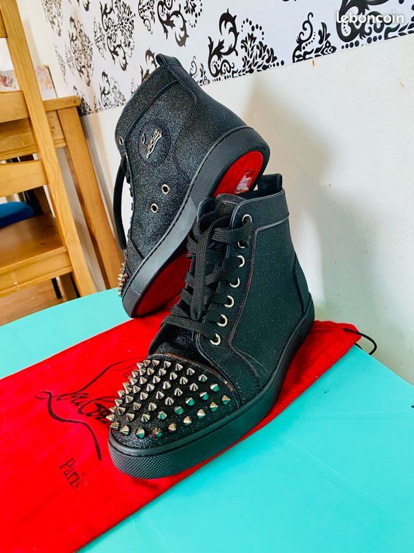 Magnifique Basket Christian Louboutin Montante Lou Spikes Orlato