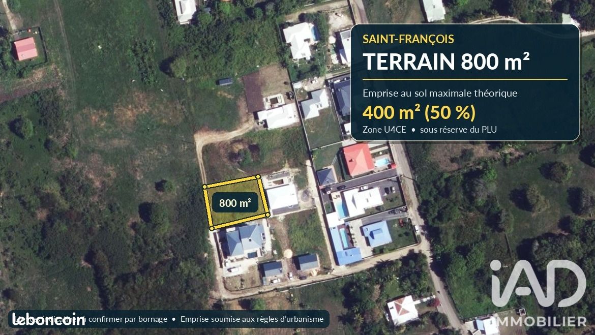Terrain 800 m² · à Saint-François · 800 m² · 154 000 €