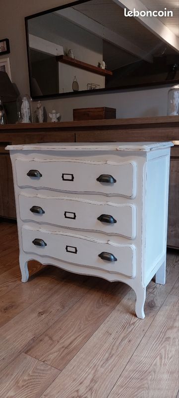 Commode ancienne rénovée – esprit atelier chic / brocante (image 2)