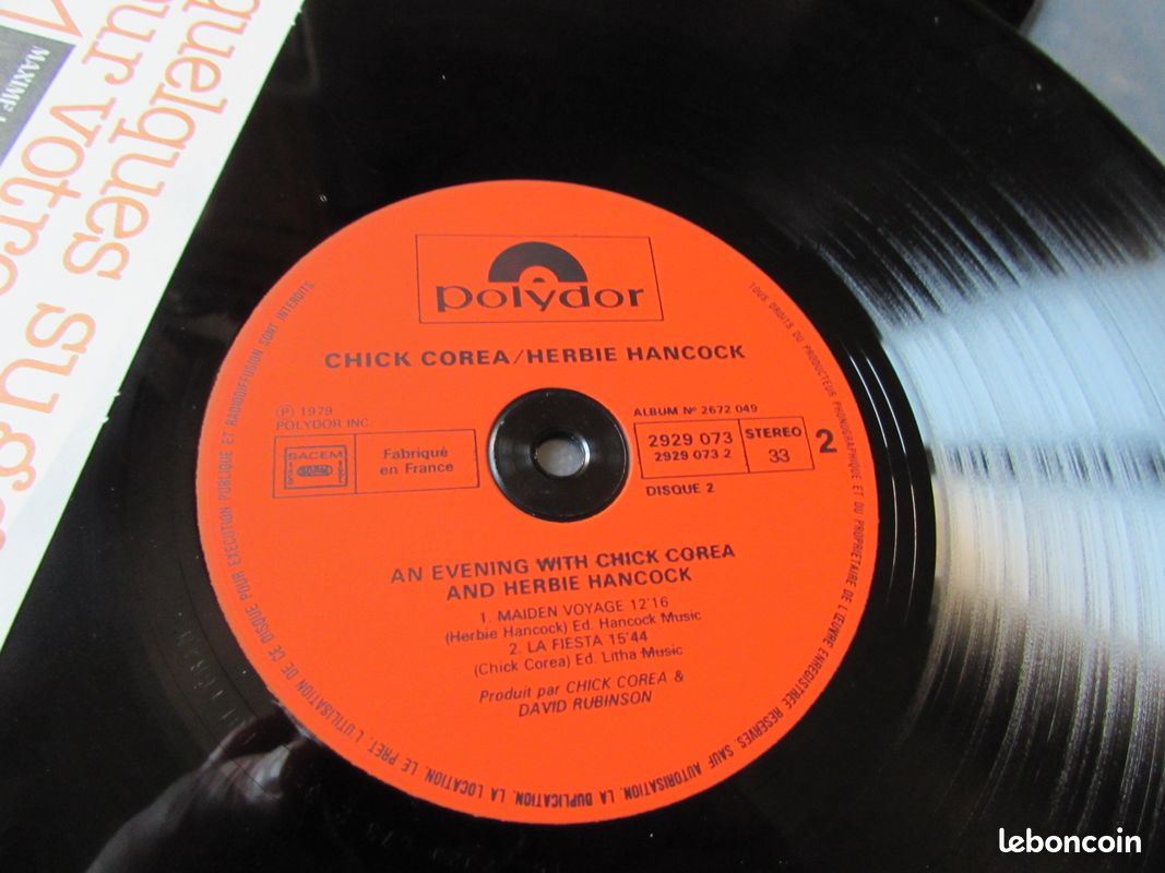 An Evening With Chick Corea And Herbie Hancock Vinyl 1979 France 2672049 2LP (image 3)