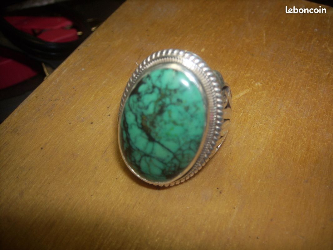 Bague turquoise Népal (image 1)