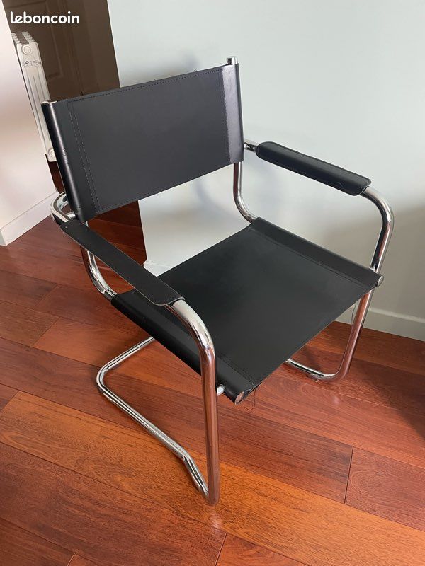 Chaise de bureau directeur en cuir en TBE (image 2)